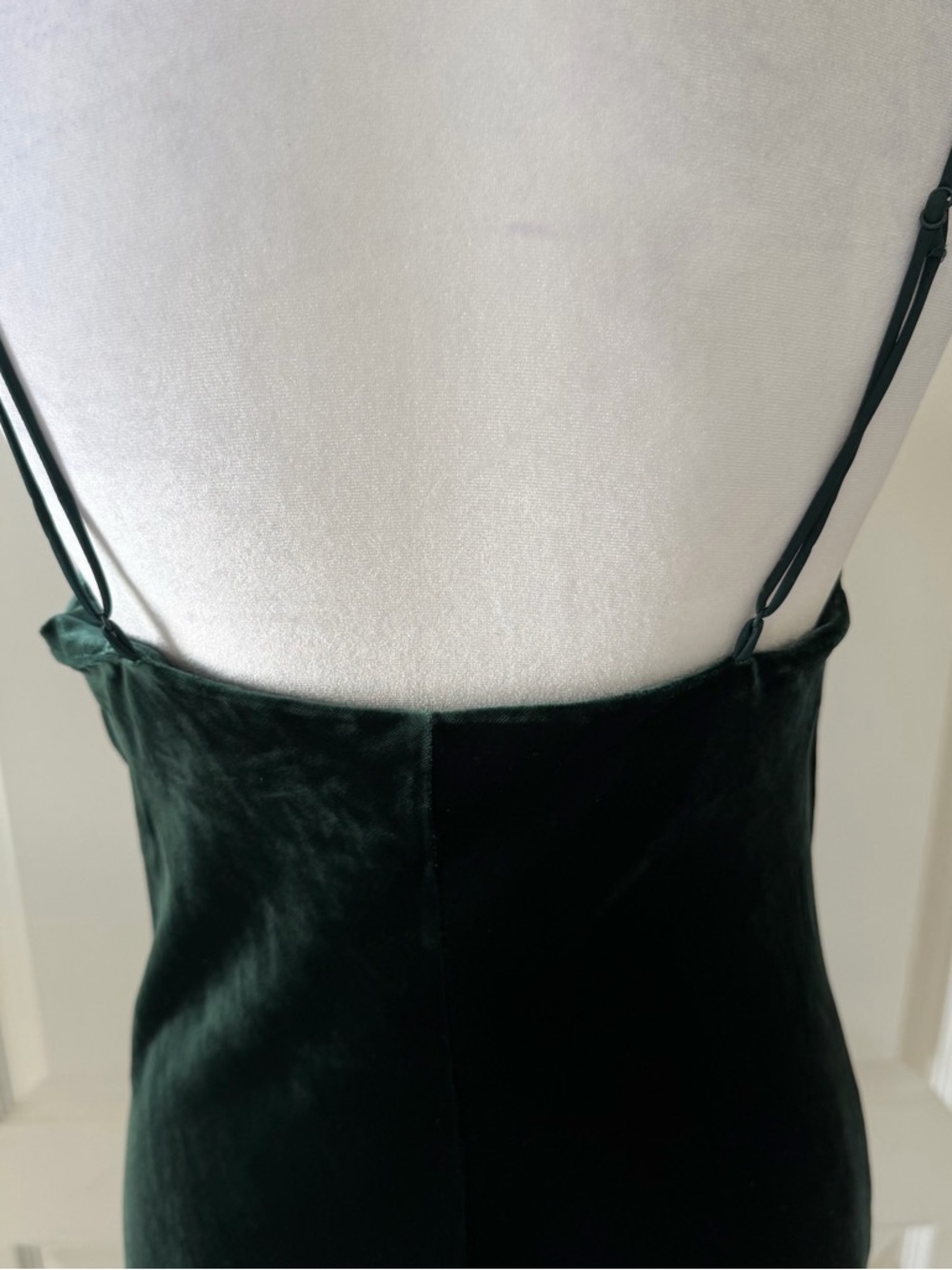 Banana Republic Emerald Green “Rita”Velvet Maxi Slip Dress - Picture 4 of 6